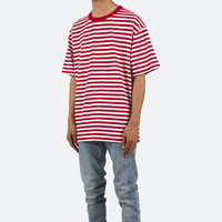 DiZNEW Vente en gros T-shirt en vrac grande taille confortable à rayures graphiques et contrastées de couleur 100% coton Design personnalisé T-shirts pour hommes