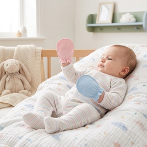 <span class=keywords><strong>Manoplas</strong></span> <span class=keywords><strong>Antiarañazos</strong></span> de Algodón para Bebé, Personalizadas OEM, Transpirables e Hipoalergénicas, para Recién Nacidos, Niños y Niñas de 0 a 3 Meses - Product Image 1