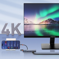 Adaptateur Hub USB 7-en-1 LDNIO DS-17H USB 3.0 Type C vers RJ45 avec HDTV 4K, Ethernet, Lecteur de Cartes TF et SD