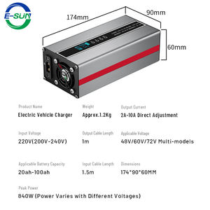 <span class=keywords><strong>Chargeur</strong></span> intelligent Li-ion à courant variable ESUN 840W Technologie de cuivre pur pour une charge rapide et sûre - Product Image 4