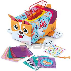 Jouets éducatifs précoces développement sensoriel enfants âge préscolaire apprentissage bébé boîte à mouchoirs en tissu <span class=keywords><strong>livre</strong></span> jouet - Product Image 1