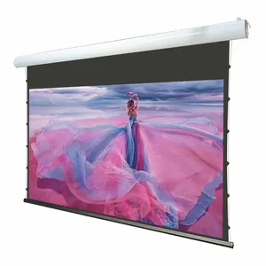 Advanced 120" Electric Motorized Tab-tension Projection Screen With PVC material for Normal projectors