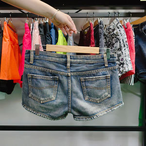 Pantalones Cortos de Mezclilla Casuales de Verano para Mujer, de Marca, con Diseño Sólido, Tendencia de Moda, Ropa Usada de Segunda Mano - Product Image 3