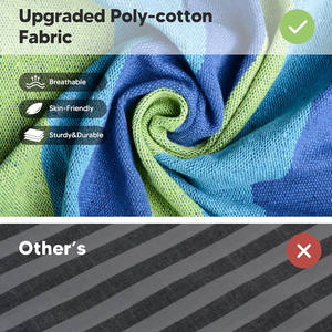 Double hamac portatif pliant extérieur de haute qualité avec l'installation facile durable de support pour des voyages d'arrière-cour de maison de camping - Product Image 2