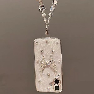 High-End di lusso epossidico Flash diamante ali d'angelo per iPhone 16 <span class=keywords><strong>Pro</strong></span> <span class=keywords><strong>Max</strong></span> 15 ragazze studente Glitter galvanica pezzi <span class=keywords><strong>14</strong></span> 13 12 - Product Image 6