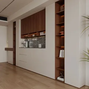 Kitchen <strong>Pantry</strong> Storage <strong>Cabinet</strong> Modern Kitchen Hutch Bar <strong>Cabinet</strong> With Microwave Stand Wood Buffet Sideboard With Hutch - Product Image 2