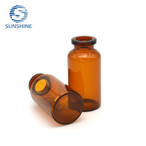 Reaktif ilaç bileşikleri için sertifikalı 10ml Amber dikişsiz şişe Teflon yüzlü Septa - Product Image 2