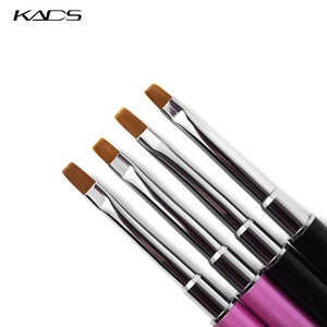 แปรงเพ้นท์เล็บอะคริลิค UV เจล หัวแบน ด้ามสีม่วง สำหรับเพ้นท์ลายเล็บ ขายส่ง - Product Image 3