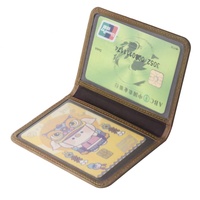 Dompet Saku Depan Minimalis Aarons Slim, Anti RFID, Tempat Kartu Bisnis, Penutup Jepit, untuk Pria Wanita, Logo Kartu Kredit Custom