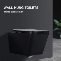 Ovs Sanitaire Céramique Tolet Siège Citerne Dissimulée Cadre Métallique Salle de Bain Toilette Murale Couleur Grise Toilette Murale