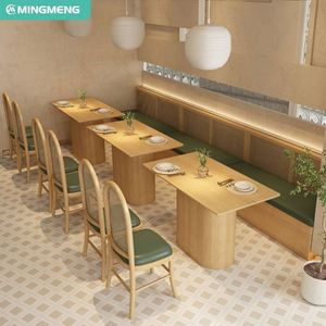 Modern Top Grade Dining Set With Chairs Canteen Dining Set Customized Coffee Shop Furniture Set - Product Image 3