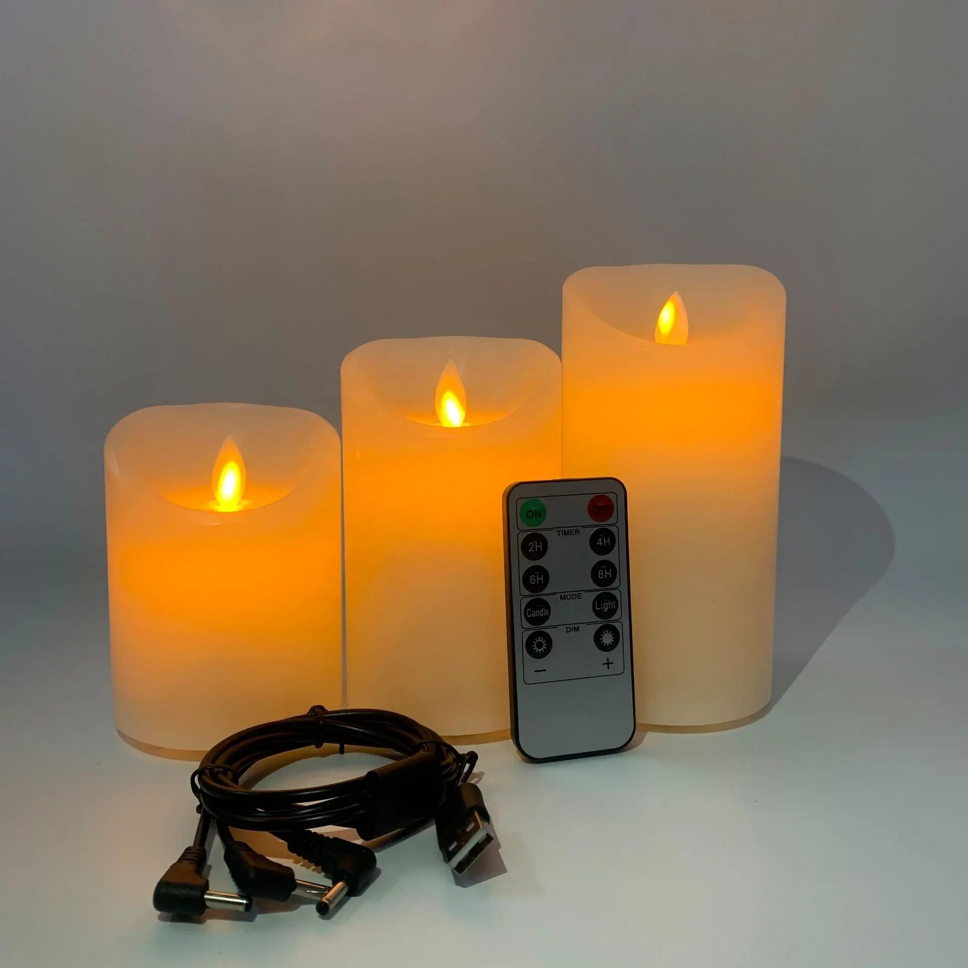 2022 New Flameless dusk color Rechargeable Led Candle Light With Remote Control