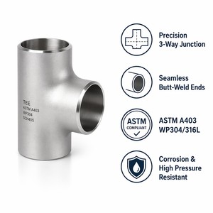 Tubería de Acero Inoxidable 316L MTC, Resistente a la Corrosión, Personalizada OEM, <span class=keywords><strong>EN</strong></span> <span class=keywords><strong>10204</strong></span> 3.<span class=keywords><strong>1</strong></span>, Soldadura a Tope SCH10S, Pulida, Tipo T Reductora - Product Image 2