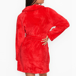 סיטונאי Custom חורף הלבשת בגד קטיפה הלבשת חלוק קימונו חלוק חורף נשים צמר פיג 'מה גלימות - Product Image 4