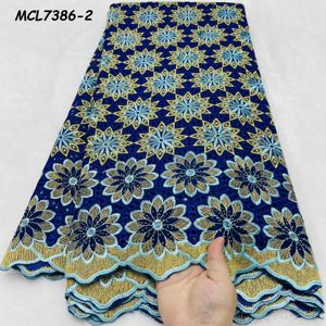 Nouvelle Collection 2026 : Dentelle Voile Africaine en Coton Brodé de Cristaux, Motif Exclusif <span class=keywords><strong>Suisse</strong></span> avec Grandes Pierres pour Robes Féminines - Product Image 2