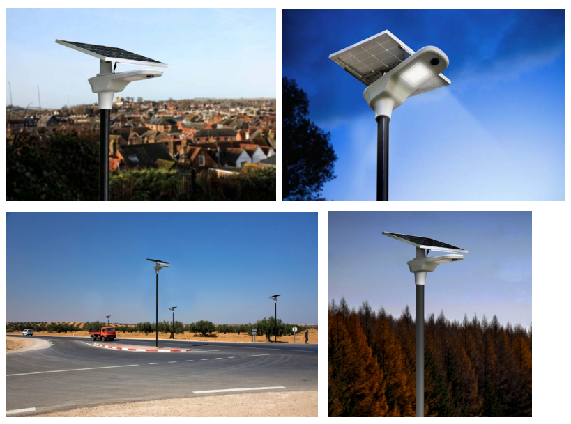 Anern 60w ip65 todo en uno integrada solar led luces de la calle