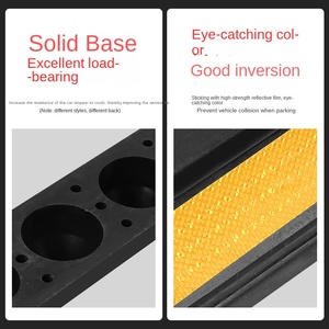 Tope <span class=keywords><strong>de</strong></span> Rueda para Estacionamiento, Resistente, con Longitud <span class=keywords><strong>de</strong></span> Borde <span class=keywords><strong>de</strong></span> 1.5 pies y Grosor <span class=keywords><strong>de</strong></span> Placa <span class=keywords><strong>de</strong></span> 50 mm, para Uso en Garajes - Product Image 3