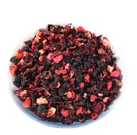 Rum Gearomatiseerde Fruit Thee Gemengd Gedroogd Fruit Bloemen Thee Met Blauwe Bessen Raspberry
