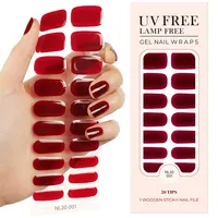 Nouveauté 2026 Ipolish Lamp Free Autocollants pour ongles en gel couleur unie, Produit de beauté pour ongles, Vente en gros, Wraps pour ongles en gel à durcissement naturel
