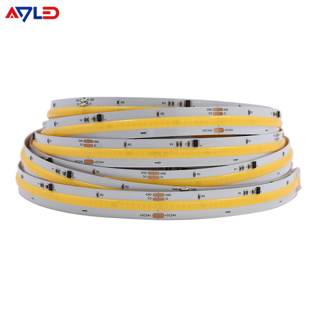 Dual-color White SPI Running Water LED Strip 420LEDs/m Addressable 24V COB FCOB Led Strip Remote Control DC24V
