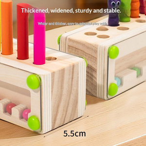 Jeu de mémoire pour les jeunes enfants, jeu d'association de couleurs, jeu de société familial amusant, jouet <span class=keywords><strong>en</strong></span> bois - Product Image 5