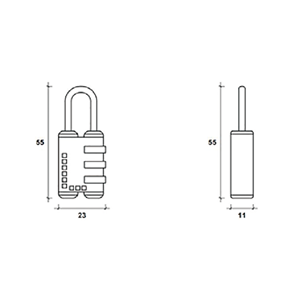 <span class=keywords><strong>Candado</strong></span> de Combinación de Contraseña de 4 Dígitos, Diseño Moderno, Anti-Robo, Impermeable y Duradero, para Escuela, Gimnasio y Exteriores - Product Image 2