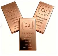 Barre de cuivre massif de qualité supérieure, 1 kg, pureté 99,9 %, pour investissement