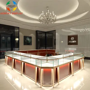 Marble Design Retail Project Factory Outlet Sale Metal Frame Aluminum Foot Jade Showcase Counter Display Door to Door Service