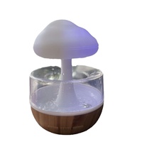 Humidificateur créatif en forme de goutte de pluie, diffuseur d'aromathérapie, lampe champignon colorée effet pluie, éclairage d'ambiance à dégradé pour huiles essentielles