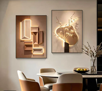 Décoration murale moderne 3D, art floral exquis et élégant, impression HD haut de gamme, peinture sur porcelaine cristalline en deux panneaux, vente en gros
