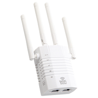 Extensor de WiFi de Doble Banda 2.4G 5.8G con Puertos RJ45 y 4 Antenas de 2dBi, Amplificador de WiFi de Largo Alcance para Exteriores, 1200mbps, Cobertura Interior de 300-500m²