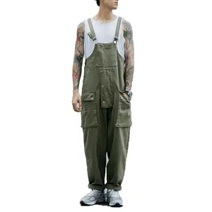 Custom design OEM factory direct suspender overalls mens cargo pants men