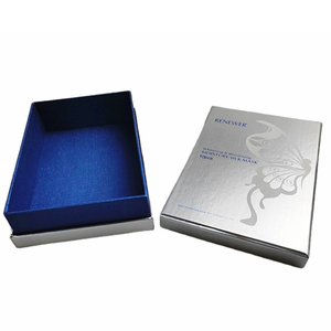 Matte In Bướm Mô Hình Ưa Thích Giấy Bạc Màu Xanh Với Biên Giới Chăm Sóc Da Hộp Quà Tặng Cho Khuôn Mặt Mặt Nạ Tạo nên Lưu Trữ - Product Image 3