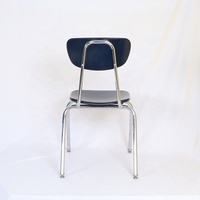 Chaise d'étudiant américaine électroplaquée pour université, école, salle de classe, collège, chaise de cadet, chaise de salle à manger