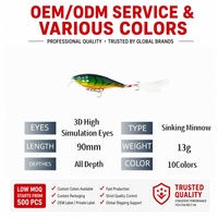 Leurre Bionique Red Eyes Sinking Minnow 8,5 cm 12 g avec Hameçon Plume pour Eau Douce et Salée – Stock Usine Vente en Gros Matériel de Pêche