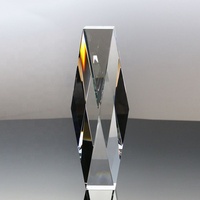 Trophée en cristal de la Tour du Président en gros, événements sportifs, gravure personnalisée au sablage, emballage de boîte cadeau, trophée en verre durable