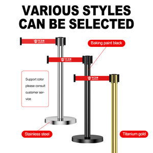 เสา stanchion สำหรับคิวสแตนเลสสีทองสีเงินสีดำพับเก็บได้ - Product Image 3