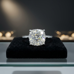 OAHLAN 3CT 925 Sterling <b>Silver</b> Romantic Engagement <b>Rings</b> Radiant Cut <b>Solitaire</b> Cubic Zirconia CZ Promise Wedding Gift Party - Product Image 4