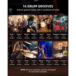เลกาโต้ อิเล็กทริค ดรัม ลูปเปอร์ เพดัล เครื่องตีกลองอัตโนมัติ 16 รูปแบบ พร้อมฟังก์ชันลูป 20 นาที 3 โหมด ตั้งจังหวะแบบแตะ ฟังก์ชันโอเวอร์ดับ และไมโคร - Product Image 6