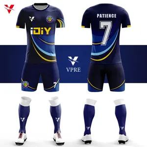 Atacado Personalizado 100% Poliéster Adultos Futebol Jersey Camisas Mens Futebol Uniforme Jersey Camisa Futebol Juvenil Kit X751