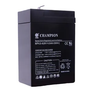 ZHICHENG CHAMPION vrla battery 6V4.5AH Stable pressure Sealed lead acid battery Regulated battery for toys