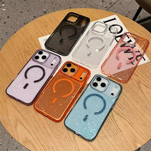 เลนส์กล้องสำหรับ iPhone 17 Pro เคสใส TPU PC ช็อกสำหรับ iPhone 17 PRO MAX เคสแม่เหล็กแวววาว - Product Image 1