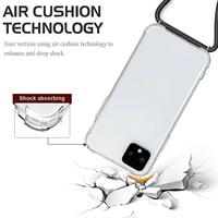 Pour Google Pixel 4XL Bandoulière Étui de Téléphone Transparent Antichoc Tpu Housse