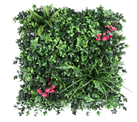 Panneau mural végétal artificiel, haie murale extérieure anti-UV pour jardin, patio, mariage, décoration de fond de mur commercial