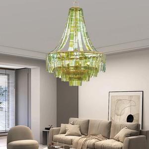 Lámparas de Araña Modernas Personalizadas, Lámparas de Diseño, Cristal, Lustre, para Sala de Estar, Comedor, Lámparas Colgantes Decorativas de Cristal y Latón - Product Image 2