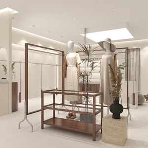 Nuovo Design semplice per la vendita al dettaglio di legno espositore per indumenti da uomo <span class=keywords><strong>negozio</strong></span> di <span class=keywords><strong>abbigliamento</strong></span> da <span class=keywords><strong>donna</strong></span> Interior Design mobili elegante <span class=keywords><strong>negozio</strong></span> di <span class=keywords><strong>abbigliamento</strong></span> - Product Image 1