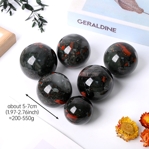 Hot Sale Hand Polished <b>Crystal</b> Sphere Natural African Blood Stone Sphere <b>Ball</b> for Decoration - Product Image 4