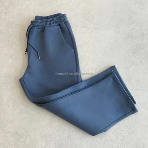 Pantalones Deportivos Anchos de Algodón Personalizados QIANSHI para <span class=keywords><strong>Hombre</strong></span>, Pantalones Deportivos Holgados de Pierna Recta de Felpa Francesa, Pantalones Deportivos Holgados y Acampanados para <span class=keywords><strong>Hombre</strong></span> - Product Image 1