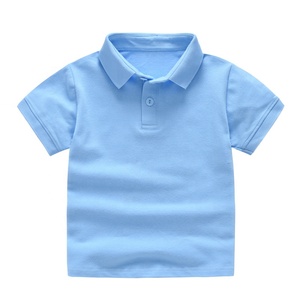 T-shirts & <span class=keywords><strong>Polo</strong></span> d'été pour enfants garçons et filles, polos blancs et simples à manches courtes, uniforme de Golf, en maille de coton - Product Image 1