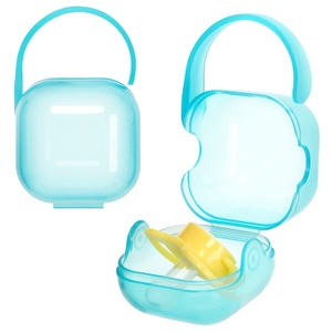 OEM Bpa libre de plástico PP bebé mordedor pezón bolsa titular infantil chupete cadena Clip caja bebé chupete caso - Product Image 1